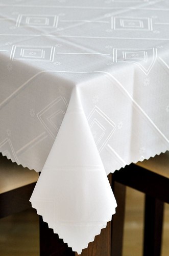 Obrus biały do salonu 300x160
