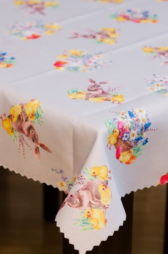 Obrus na stół Wielkanocny (szare tło)