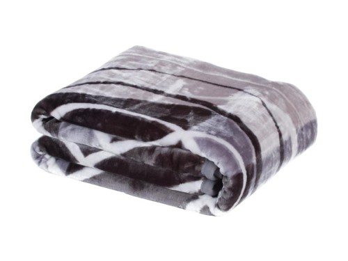 Elway Kuscheldecke 160x210 cm grau mit Wellen, 560 g/m²