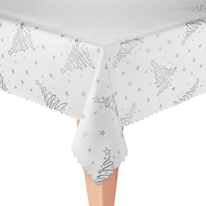 Obrus_świąteczny_srebrne_choinki