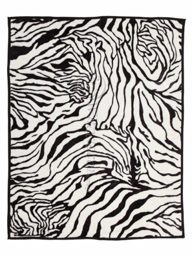 Komplet Elway Zebra Czarno-Biały | Narzuta 160x210 cm