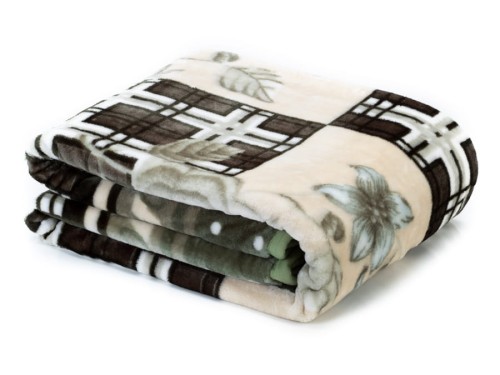 Koc Elway 160x210 zielony patchwork w kwiaty