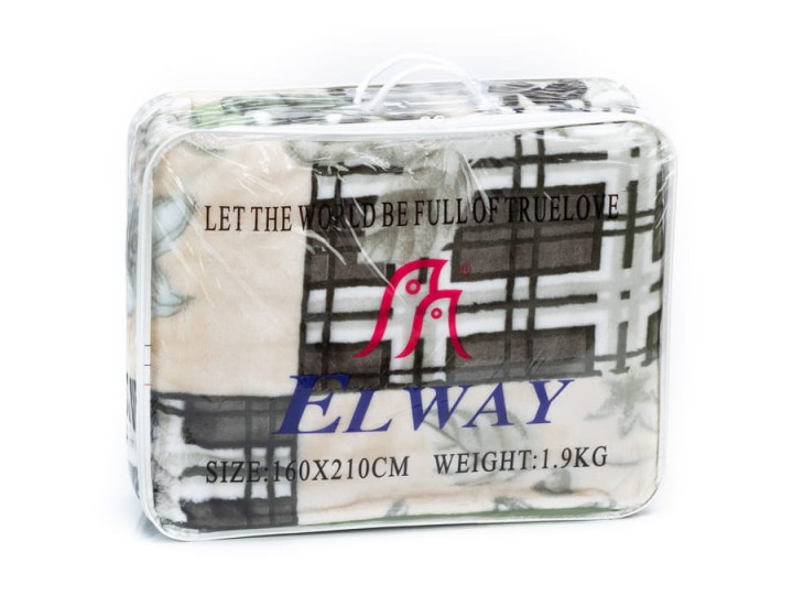 Koc Elway 160x210 zielony patchwork w kwiaty