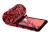 Koc Elway Akrylowy Gruby 160x210 Czerwony Czarna Koronka