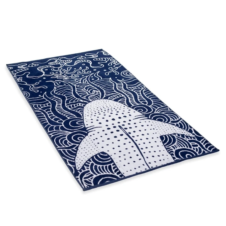 DecoKing ręcznik plażowy bawełniany SHARK 90X180