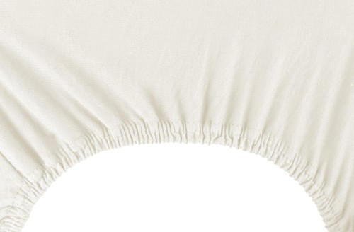 DecoKing prześcieradło ecru jersey z gumką 100x200