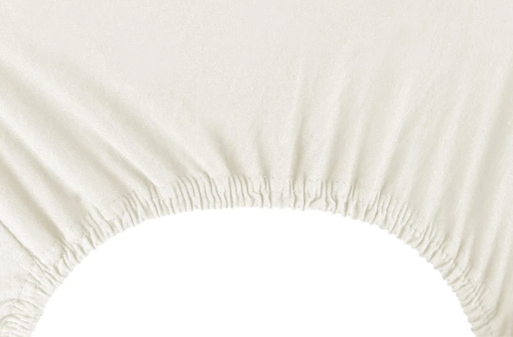 DecoKing prześcieradło ecru jersey z gumką 100x200