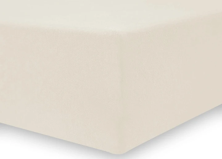 DecoKing prześcieradło ecru jersey z gumką 100x200
