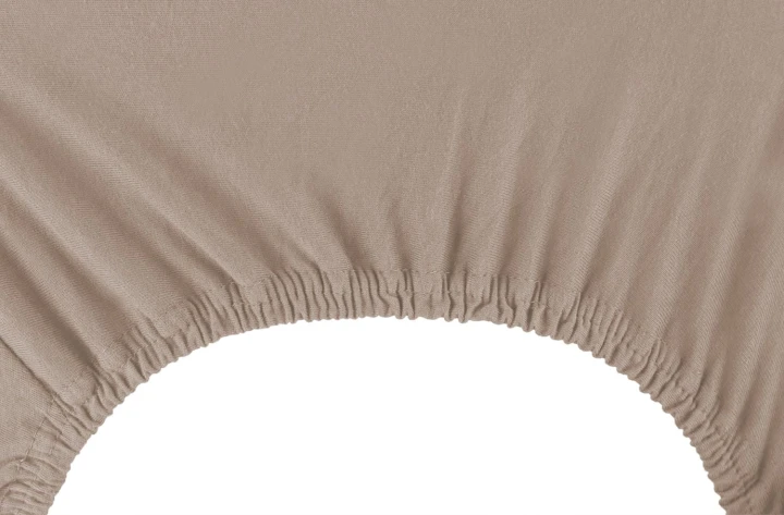 DecoKing prześcieradło jersey cappuccino z gumką 100x200