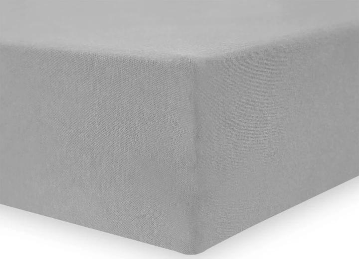 DecoKing prześcieradło jersey kolor stalowy z gumką 120x200
