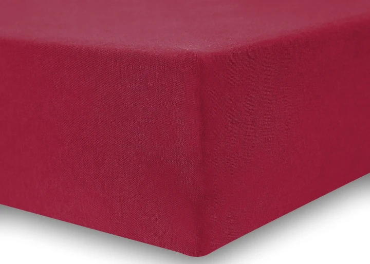 DecoKing prześcieradło purpurowe jersey z gumką 120x200