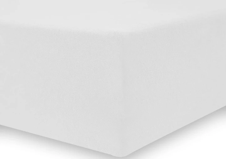 DecoKing prześcieradło białe jersey z gumką 120x200