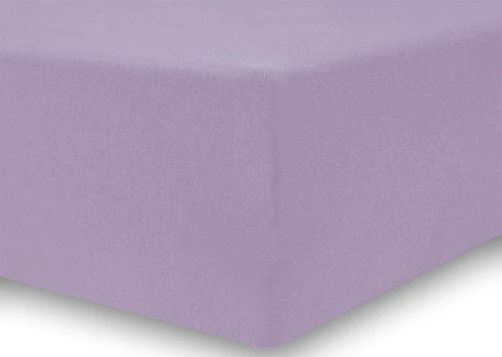 DecoKing prześcieradło lawendowe jersey z gumką 120x200