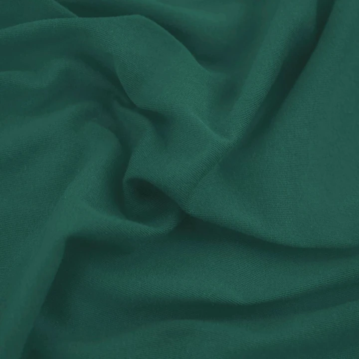 DecoKing prześcieradło jersey zieleń butelkowa z gumką 140x200