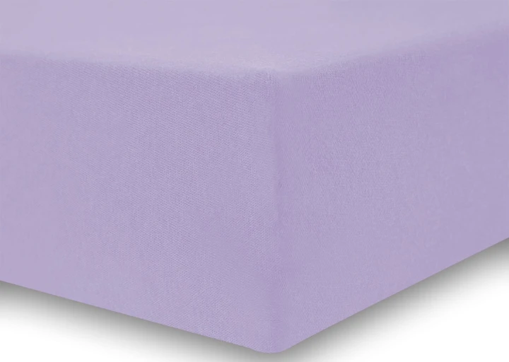 DecoKing prześcieradło jersey fioletowe z gumką 160x200