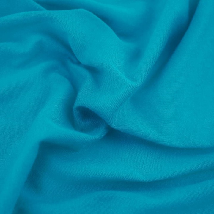 DecoKing prześcieradło jersey morskie z gumką 160x200