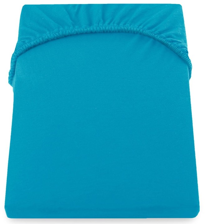 DecoKing prześcieradło jersey morskie z gumką 160x200