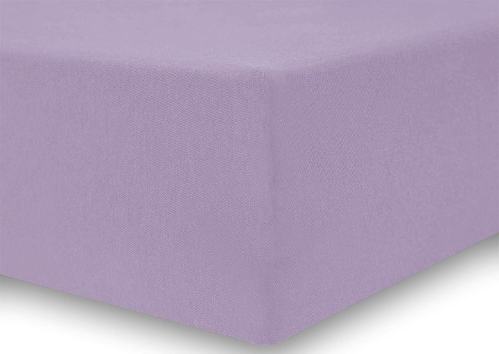 DecoKing prześcieradło jersey fioletowe z gumką 160x200