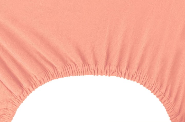 DecoKing prześcieradło jersey z gumką brzoskwiniowe 160x200