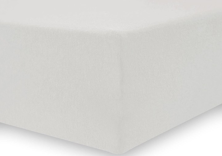 DecoKing prześcieradło jersey jasny popiel z gumką 160x200