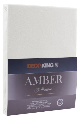 DecoKing prześcieradło jersey jasny popiel z gumką 180x200