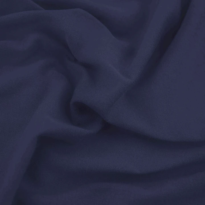 DecoKing prześcieradło jersey granatowe z gumką 200x220