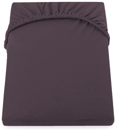 DecoKing prześcieradło jersey kolor czekoladowy z gumką 80-90x200