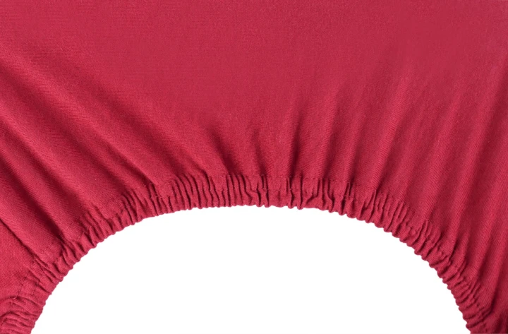 DecoKing prześcieradło purpurowe jersey z gumką 80-90x200