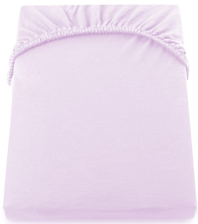 DecoKing prześcieradło liliowe jersey z gumką 80-90x200