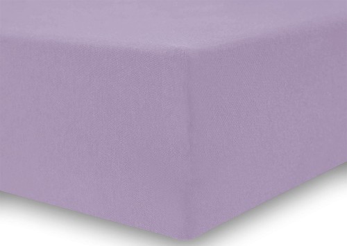 DecoKing prześcieradło jersey lawenda-fiolet z gumką 80-90x200