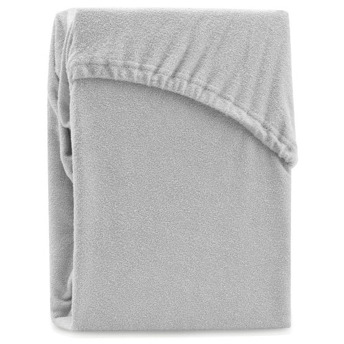 AmeliaHome prześcieradło frotte szare z gumką 80x200 cm.