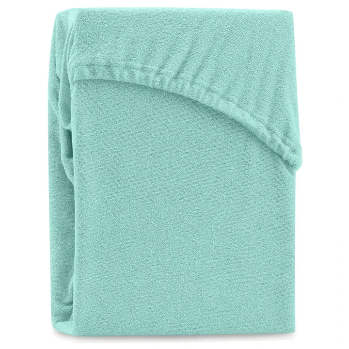 AmeliaHome prześcieradło frotte miętowe z gumką 160x200 cm.