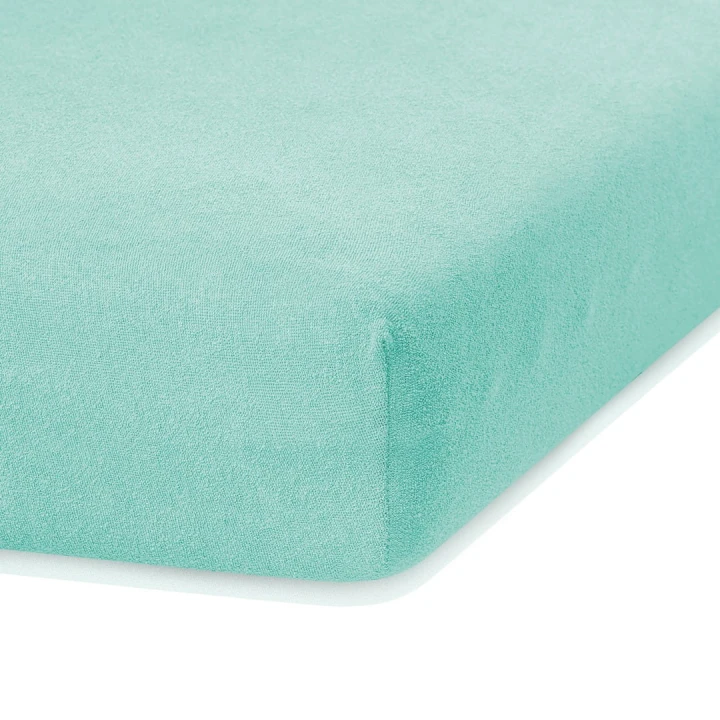 AmeliaHome prześcieradło frotte miętowe z gumką 160x200 cm.