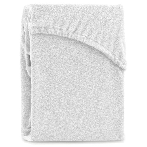 AmeliaHome prześcieradło frotte białe z gumką 200x220 cm.