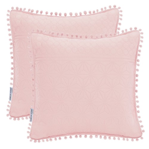 AmeliaHome poszewka dekoracyjna MEADORE różowa 2szt. 45x45