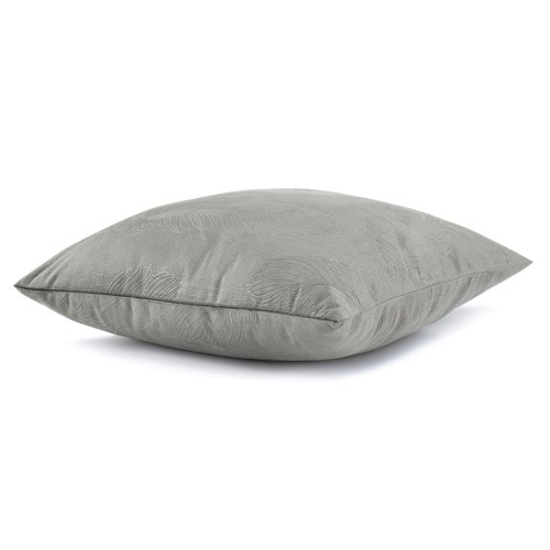 AmeliaHome poszewka dekoracyjna VELVET PEACOCK szara 2szt. 45x45