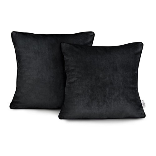 AmeliaHome poszewka dekoracyjna VELVET PIPING czarna 2szt. 45X45