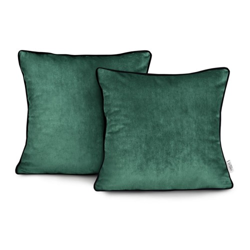 AmeliaHome poszewka dekoracyjna VELVET PIPING zielona 2szt. 45X45