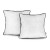 AmeliaHome poszewka dekoracyjna VELVET PIPING biała 2szt. 45X45 cm.