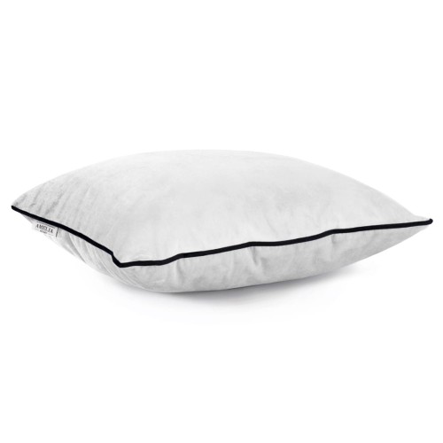 AmeliaHome poszewka dekoracyjna VELVET PIPING biała 2szt. 45X45 cm.