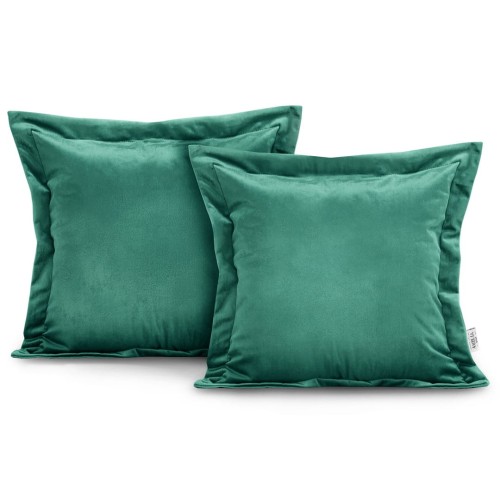 AmeliaHome poszewka dekoracyjna VELVET zielona 2szt. 45X45 cm.