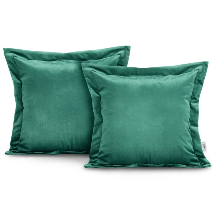 AmeliaHome poszewka dekoracyjna VELVET zielona 2szt. 45X45 cm.