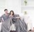 DecoKing koc z rękawami kolor szary LAZY rozmiar 170x200