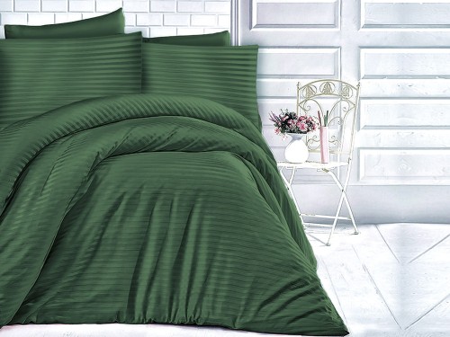 Pościel bawełniana EXCLUSIVE ciemna zieleń 160x200
