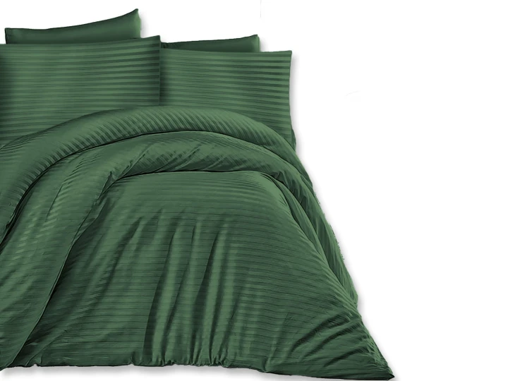 Pościel bawełniana EXCLUSIVE ciemna zieleń 160x200