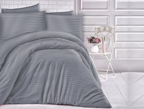 Pościel bawełniana EXCLUSIVE ANTHRACITE 140x200+1posz. 70x80