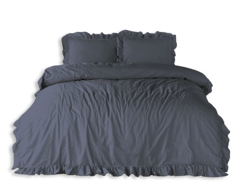 Pościel bawełniana NATURAL GREY 200x220 STONEWASHED
