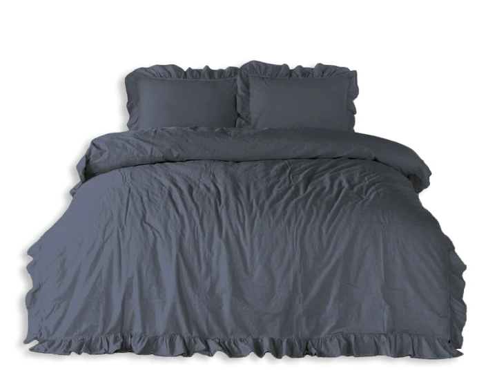 Pościel bawełniana NATURAL GREY 200x220 STONEWASHED