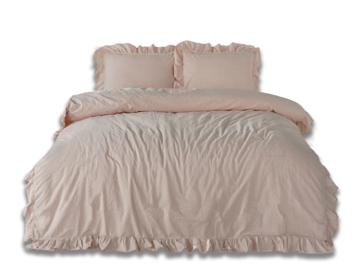 Pościel bawełniana CAMELLO ROSES 160x200 STONEWASHED