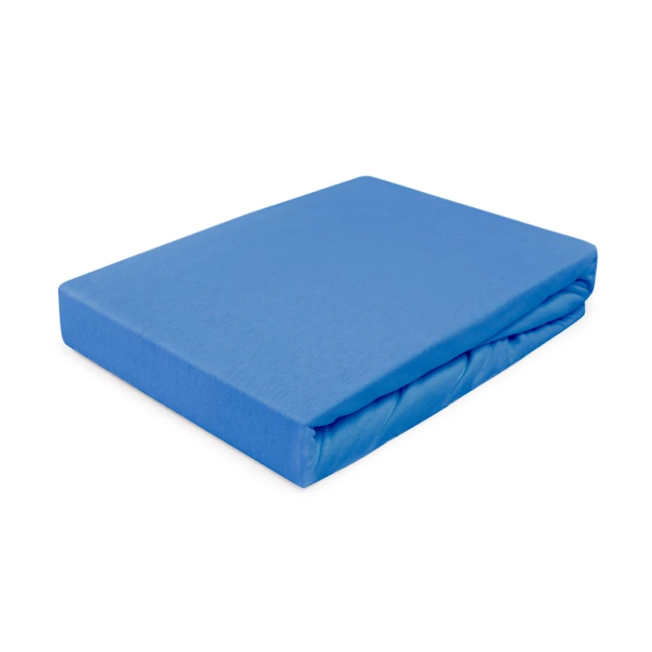 Prześcieradło chabrowe jersey z gumką 160x200